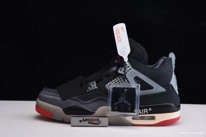 Retro Jordan CV9388-001 Off White x 4 Bred Air 0818